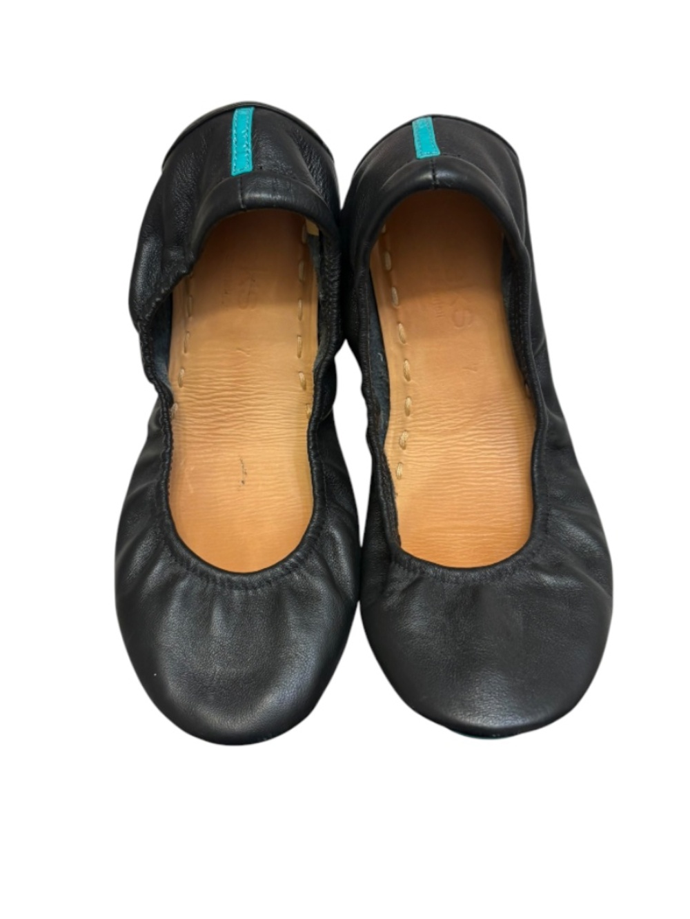 Tieks black leather foldable flats shoes